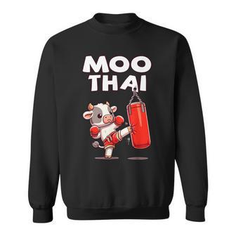 Moo Thai Muay Thai Cow Thai Boxing For Children Muay Thai Sweatshirt - Geschenkecke