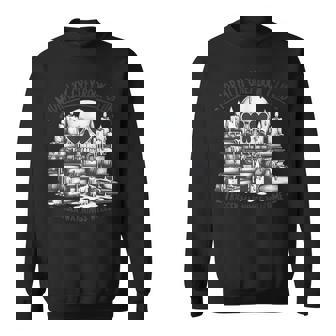 Morally Grey Book Club Trigger Warnings Welcome Skeleton Sweatshirt - Monsterry