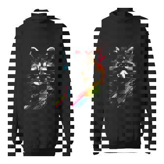 Motif Raton Laveur Coloré Sweater e - Cadeauxyz