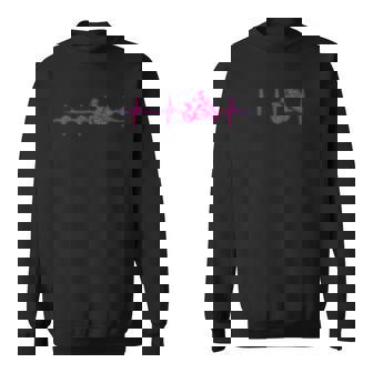 Motorcycle Heartbeat Sportbike Crotch Rocket Premium Sweatshirt - Monsterry