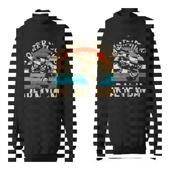 Motores Retro De Monster Truck Are My Jam Retro Al Atardecer Camisa de entrenamiento - Regaloses