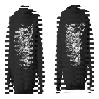 Música Gato Atascando Con Pasión Por La Guitarra Y El Rock Camisa de entrenamiento - Regaloses