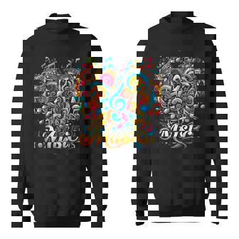 Musician Musical Instrument Colorful Music Notes Treble Clef Sweatshirt - Thegiftio