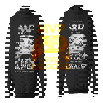 Mvp Level Unlocked Video Game Player Gold Gaming Controller Sweatshirt | Seseable UK