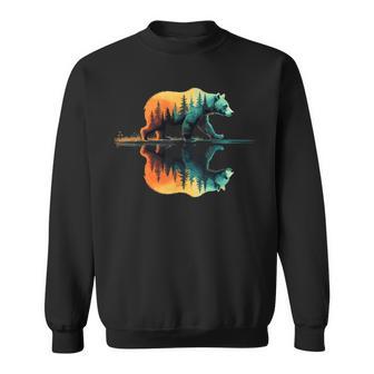 Nature Forest Mountains Trees Wildlife Bear Sweatshirt - Thegiftio UK