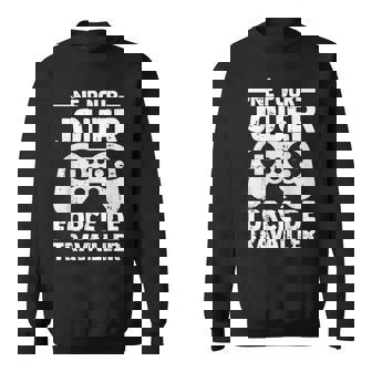Né Pour Jouer Forcé De Travailler Jeuxidéos Console Cadeau Sweater e - Cadeauxyz