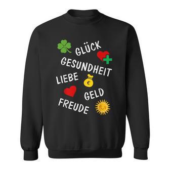 New Year's Eve Birthday New Year Outfit Wishes Lucky Charm Sweatshirt - Geschenkecke