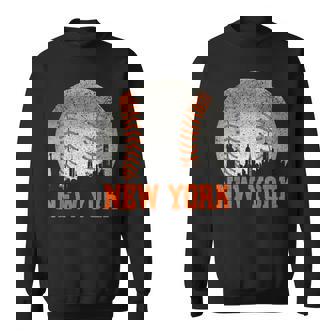 New York Retro Baseball Lover Met At Game Day Sweatshirt - Thegiftio UK
