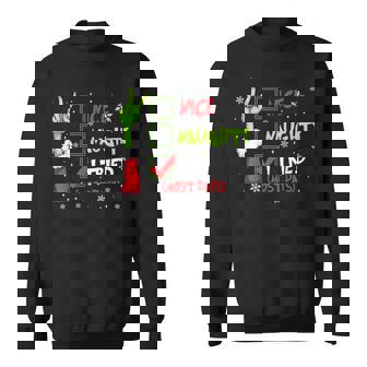 Nice Naughty I Tried Most Day Christmas List Santa Claus Sweatshirt - Monsterry