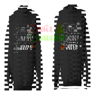 Nice Naughty Whatever Christmas List Holiday Xmas 2024 Sweatshirt - Monsterry