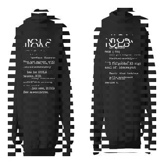 Nicolas Nom De Famille Amusant Nicolas Sweater e - Cadeauxyz