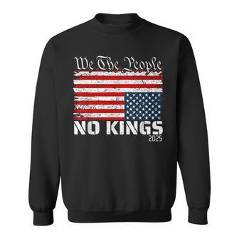 No Kings In America Distress Flag Upside Down We The People Sweatshirt - Thegiftio UK