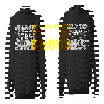 Noob And Professional Gamer Will Do Chores For Robux Boys Sweatshirt | Mazezy
