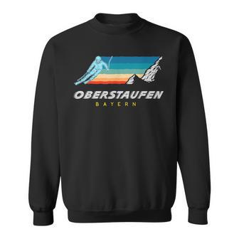 Oberstaufen Bayern Germany Retro 80S Ski Sweatshirt - Geschenkecke