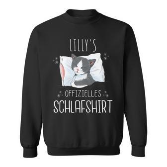 Official Cat Sleep Personalised Name Lilly Sweatshirt - Geschenkecke