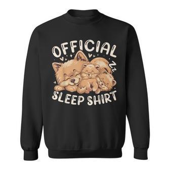 Official Sleep Pomeranian Dog With Puppy Sweatshirt - Geschenkecke