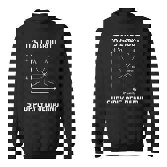 Offre Et Demande Professeur Et Économiste Drôle D'économie Sweater e - Cadeauxyz