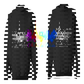 Oh La La Paris Cadeau L'aquarelle Skyline France Souvenir Sweater e - Cadeauxyz