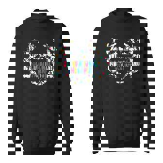 OT Occupational Therapy Skeleton Hand Heart Christmas Light Sweatshirt - Monsterry