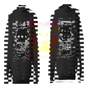 Otaku Noodles Neko Kawaii Anime Cat Ramen Tank Top Sweatshirt - Monsterry