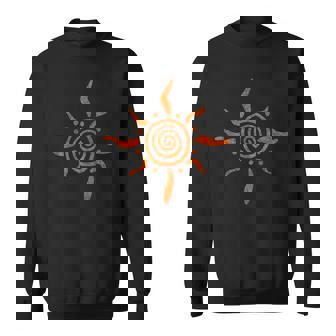 Paleo Sun Spiral Sun Petroglyph Tank Top Sweatshirt - Monsterry