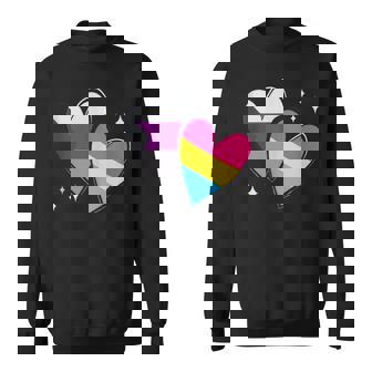 Panromantic Demisexual Flag Heart Apparel Celebrate Your Tank Top Sweatshirt - Monsterry
