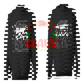 Papa Claus Christmas Lights Family Matching Xmas Pajamas Sweatshirt - Monsterry