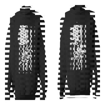 Patriotic Dirt Biking American Flag Rider Motocross Riding Sweatshirt - Monsterry
