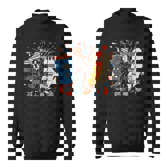 Patriotic Hot Dog American Flag USA 4th Of July Fourth Sweatshirt - Monsterry