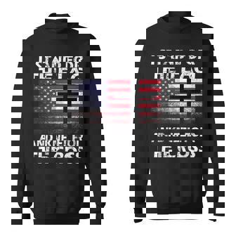 Patriotic I Stand For The Flag And Kneel For The Cross Sweatshirt - Monsterry