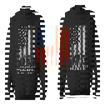 Patriotic Thank You Us Army Veterans Day American Flag Gifts Sweatshirt - Monsterry