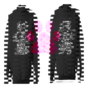 Paw Print Hearts Dog Lover Sweatshirt - Monsterry
