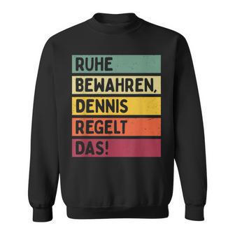 Peace Keep Dennis Regelt The Saying In Retro Colours Sweatshirt - Geschenkecke