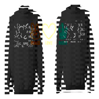 Peace Love Boba Graphic Tea Lover Tea Drinker Bubble Tea Sweatshirt - Monsterry