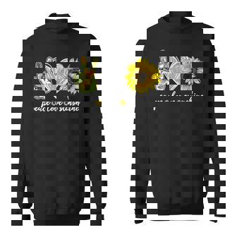 Peace Love Tournesol Hippie Amoureux De Tournesol Sweater e - Cadeauxyz