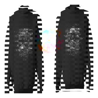 Peace Sign Of Freedom Hippie Flower Child Space Science Sweatshirt - Monsterry