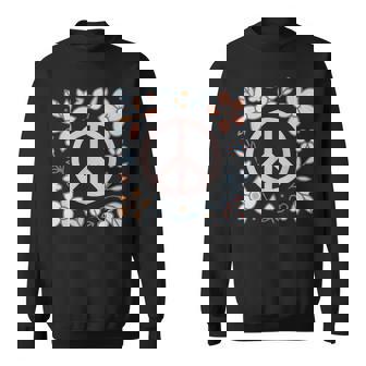 Peace Sign Love Happy Vibes Freedom Love Sweatshirt - Monsterry