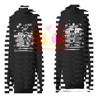 Peanut Butter Dancing With Jelly Kawaii Love Valentines Day Sweatshirt | Seseable CA
