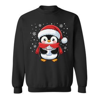 Penguin Christmas Santa Claus Cute Penguin Love Sweatshirt - Geschenkecke