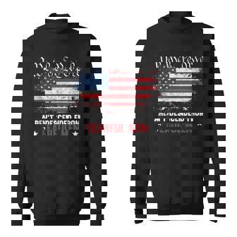 We The People Are Not Descended From Fearful Men USA Flag Tank Top Sweatshirt - Monsterry