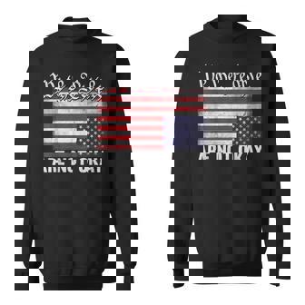 We The People Are Not Okay Flipped American Flag Patriotic Sweatshirt | Mazezy