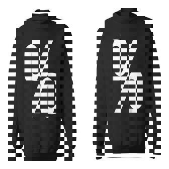 PERCENT SIGN PERCENTAGE SYMBOL RATIO PUNCTUATION MARK Sweatshirt - Monsterry