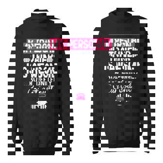 My Personal Trainer Is Awesome But Can't Count Gym Sweatshirt - Monsterry