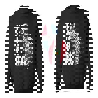 Peruvian And Dominican Mix DNA Flag Heritage Sweatshirt - Monsterry