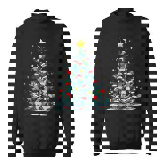 Pigeon Christmas Tree Rock Dove Holiday Sweatshirt - Monsterry