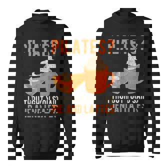 Pilates Pun Pie And Lattes Coffee Pumpkin Spice Lover Tank Top Sweatshirt - Monsterry