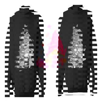Pink Christmas Gnome Drinking Wine Spirits Alcohol Drinker Sweatshirt - Monsterry