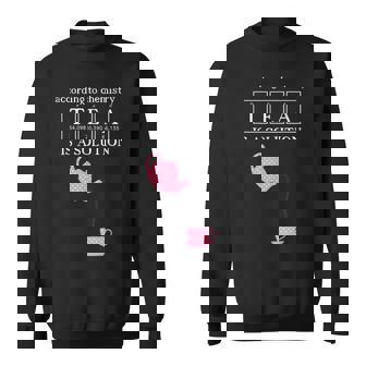 Pink Teapot And Cup TEA Chemistry Solution Sweatshirt - Monsterry