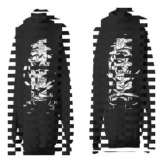 Pirate Costume Pirate Flag Skull Captain Pirate Sweatshirt - Monsterry