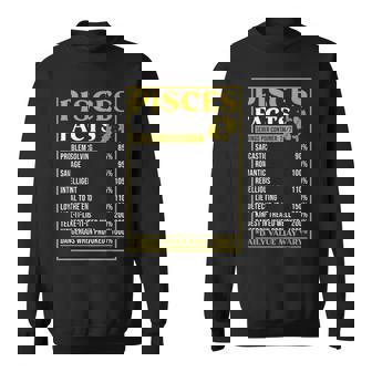 Pisces Zodiac Facts Zodiac Facts Funny Pisces Sweatshirt - Monsterry
